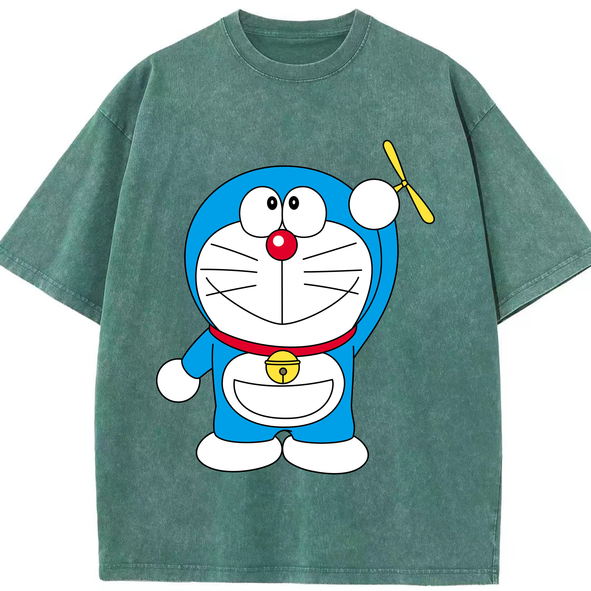 （画像用） ドラえもん Doraemon 綿100% ヴィンテージ風 半袖Tシャツ（フロントプリント）